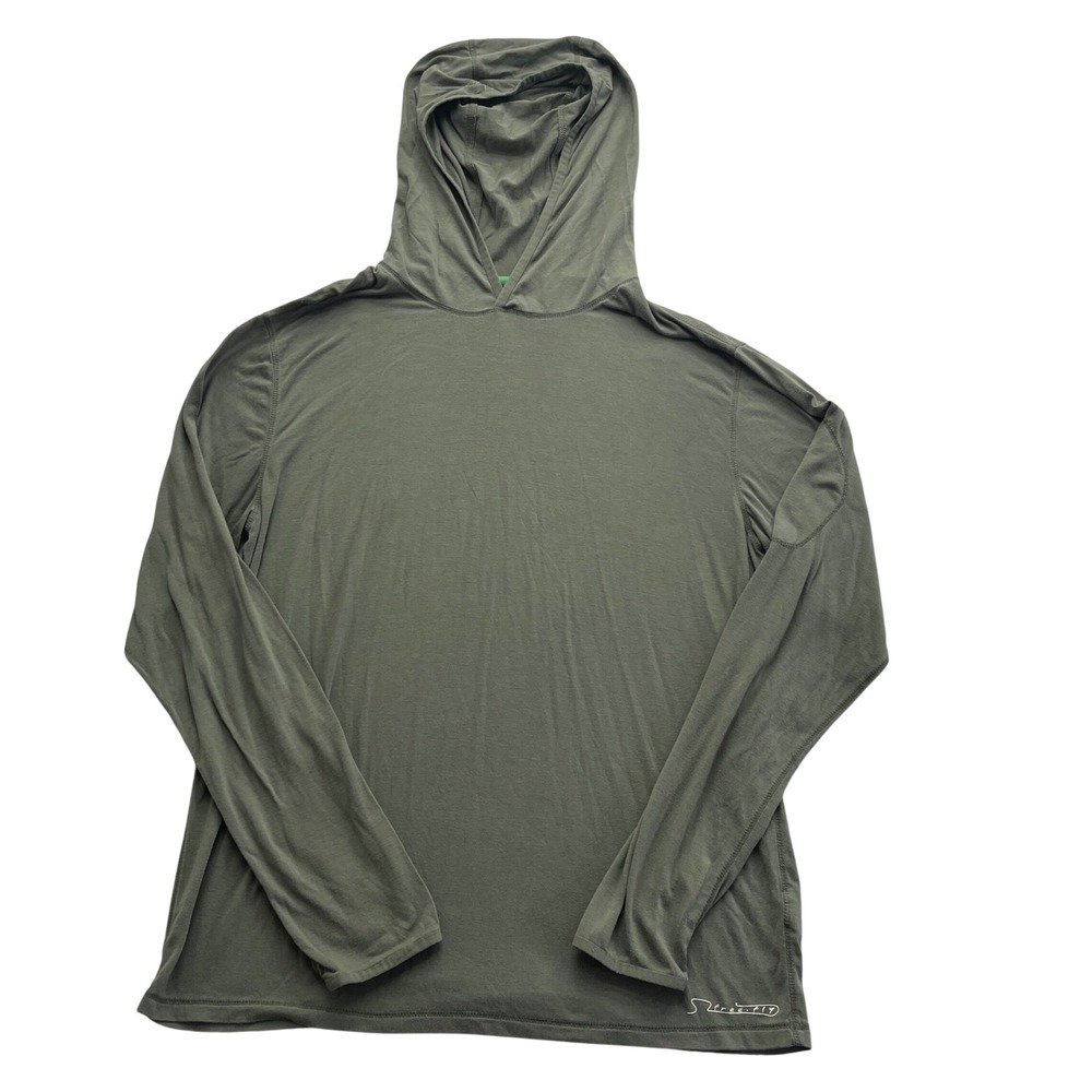 Free Fly Hoodie Mens Large Green Lightweight Outdoor Hiking Fishing UPF Shirt